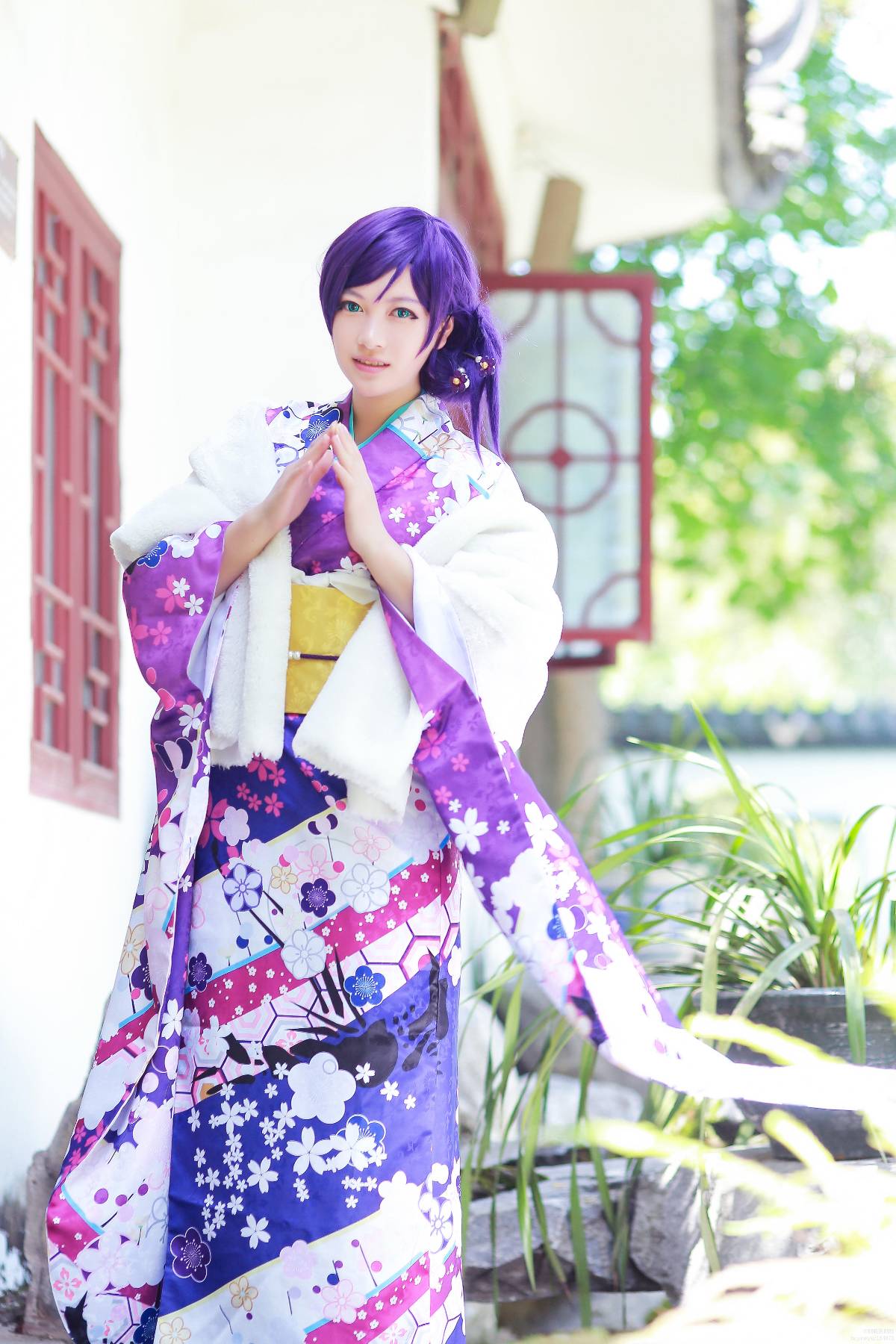 "Lovelive" Tojo Kiyo tháng đầu tiên Kimono không được đánh thức C o s p l a y