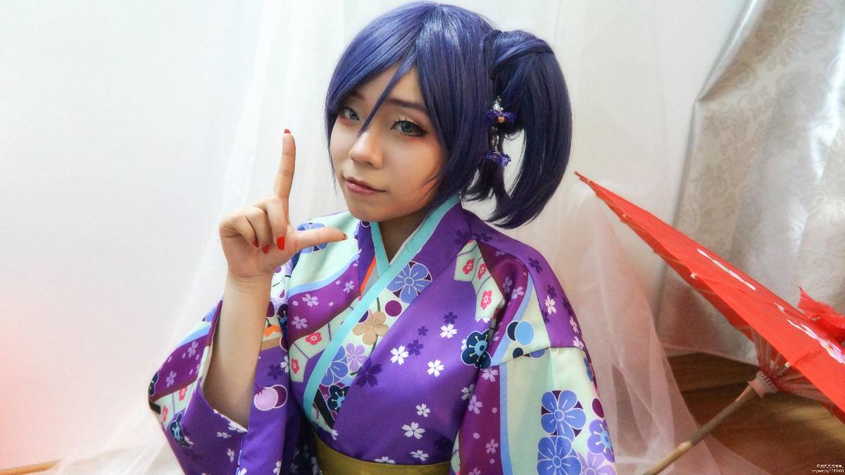 "Lovelive" Tojo Kiyo tháng đầu tiên Kimono không được đánh thức C o s p l a y