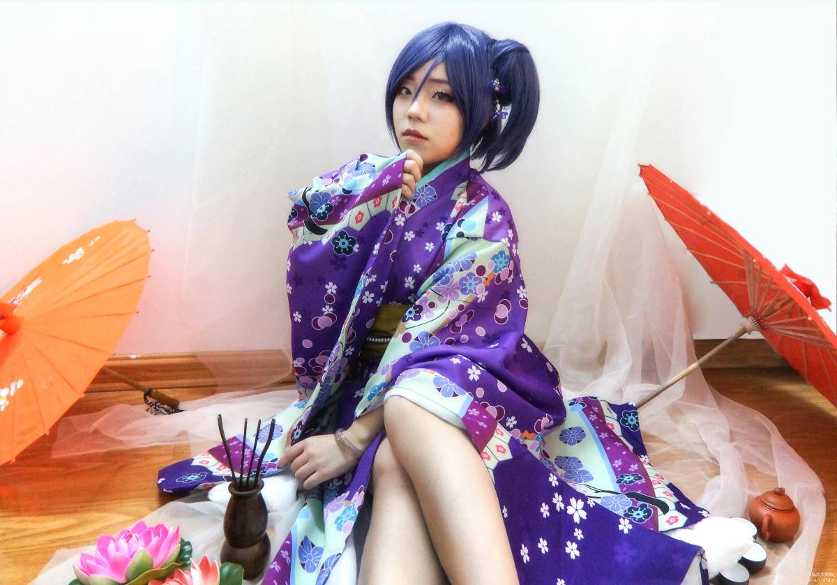 "Lovelive" Tojo Kiyo tháng đầu tiên Kimono không được đánh thức C o s p l a y