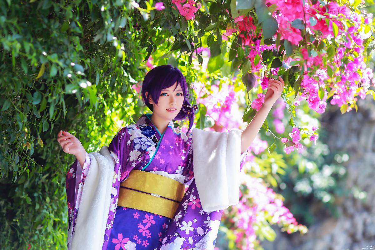 "Lovelive" Tojo Kiyo tháng đầu tiên Kimono không được đánh thức C o s p l a y