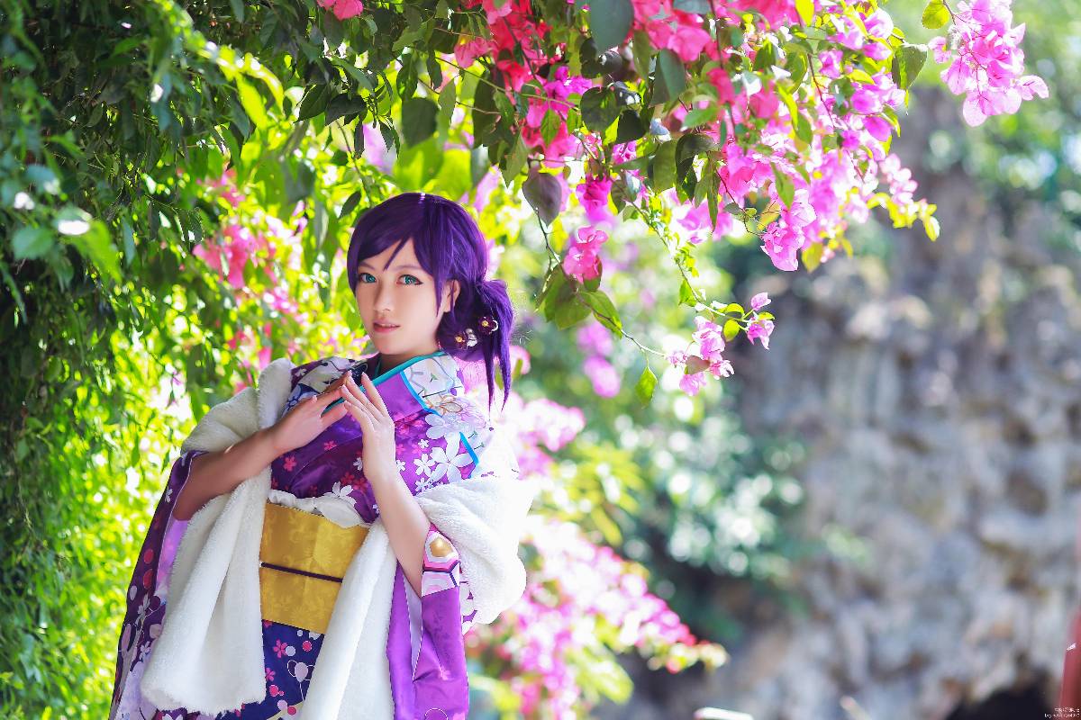 "Lovelive" Tojo Kiyo tháng đầu tiên Kimono không được đánh thức C o s p l a y