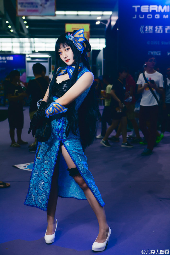 "Cuốn sách sự kiện siêu nhiên ngày 1 tháng 4" Yiyuan Yuko Blue Cheongsam kiểu Trung Quốc C O S P L A Y