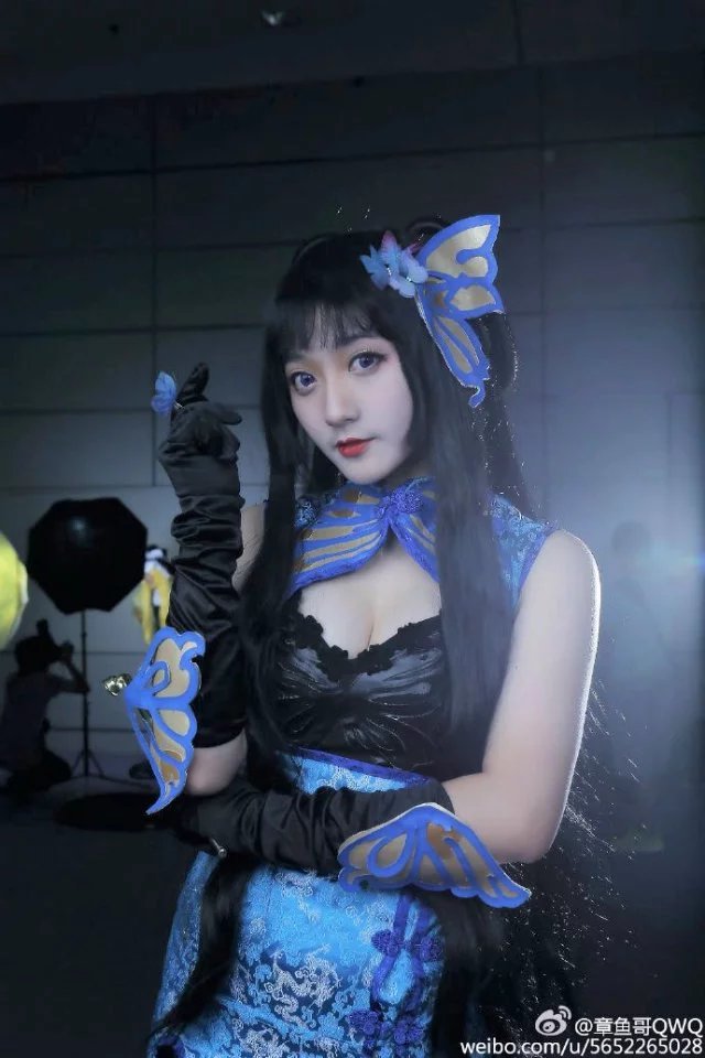 "Cuốn sách sự kiện siêu nhiên ngày 1 tháng 4" Yiyuan Yuko Blue Cheongsam kiểu Trung Quốc C O S P L A Y