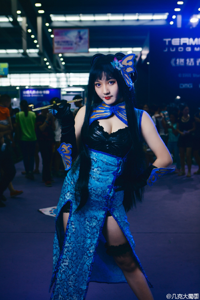 "Cuốn sách sự kiện siêu nhiên ngày 1 tháng 4" Yiyuan Yuko Blue Cheongsam kiểu Trung Quốc C O S P L A Y