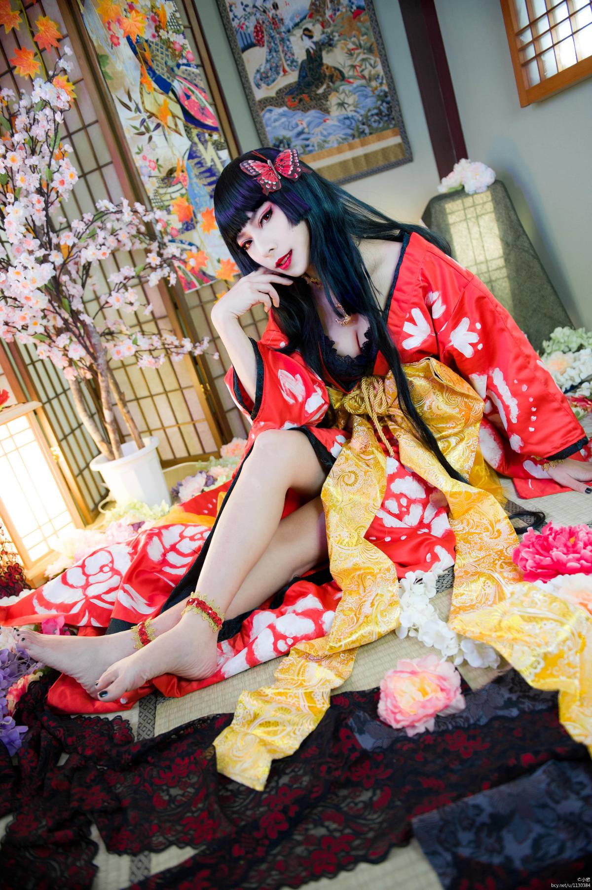 "XXXHOLIC" Yihara Yuko Red Rose Ver C O S P L A Y