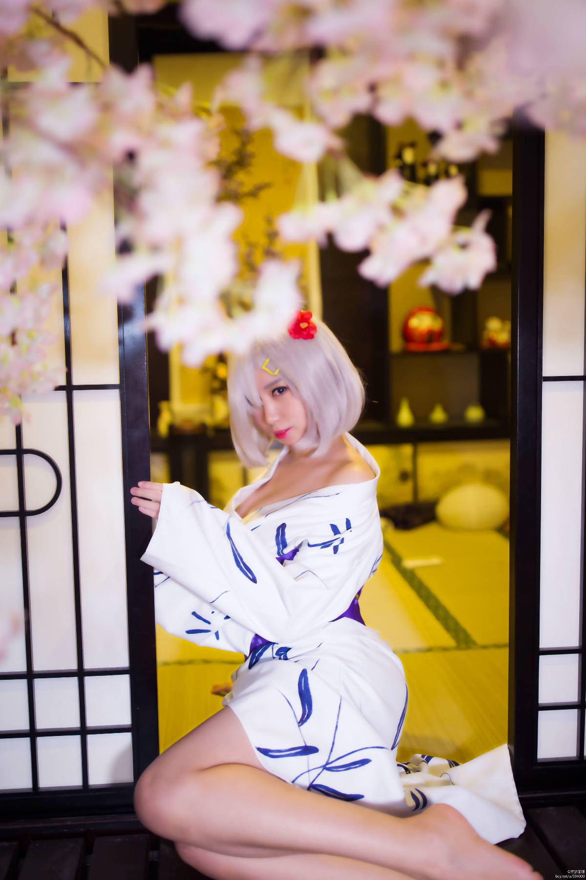 "Bộ sưu tập Fleet" Tàu Girl Hamaba Autumn Yukata ren C O S P L A Y