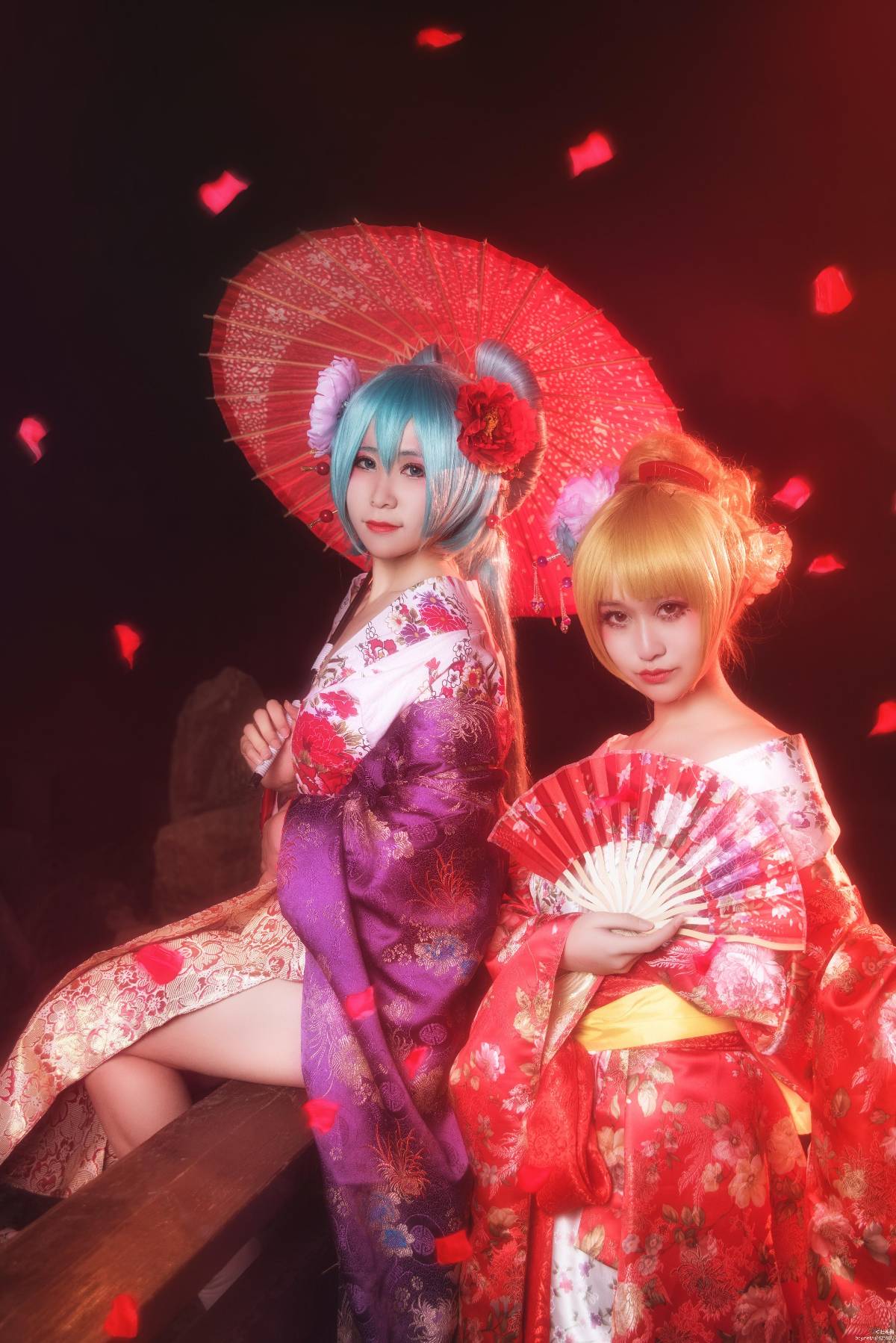 "Vocaloid" Hatsune Mitsune Ringyu menglou ver c o s p l a y