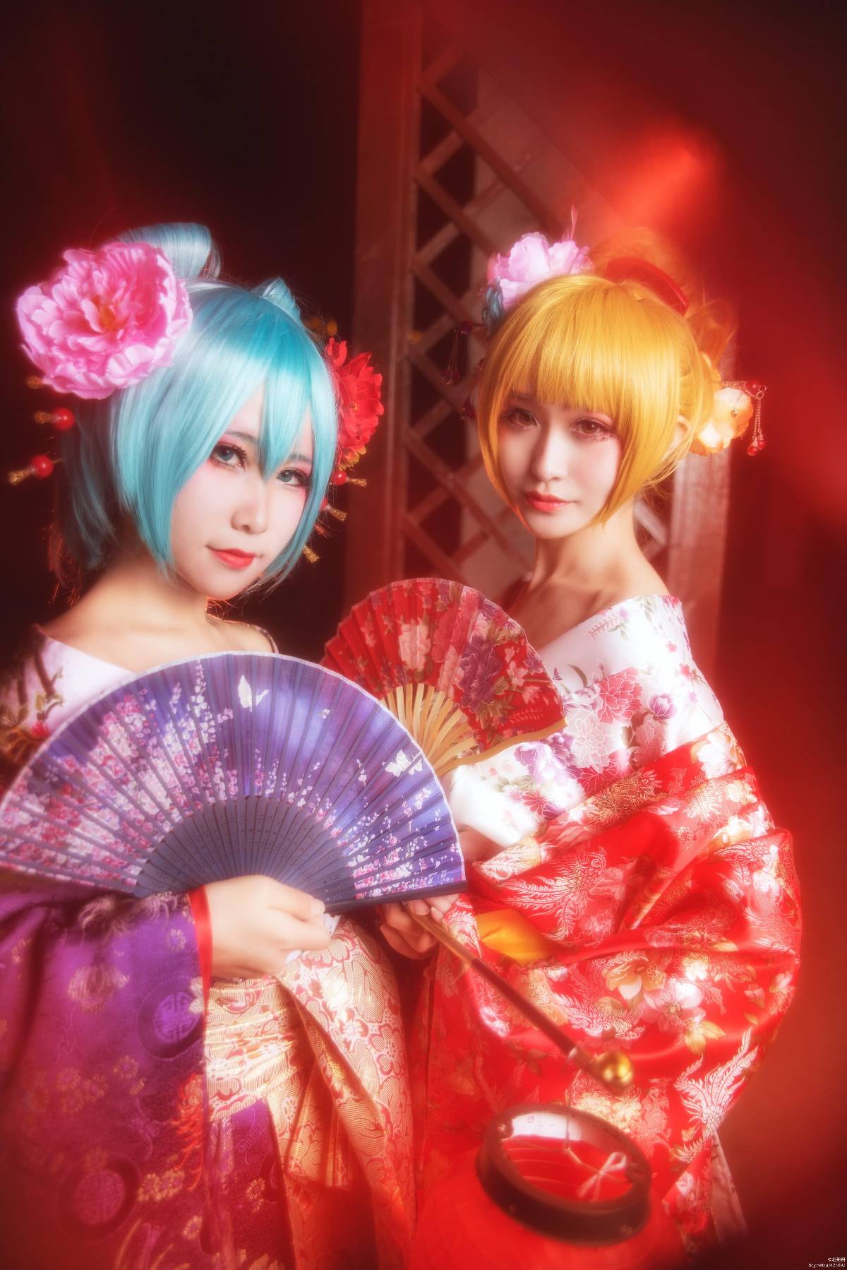 "Vocaloid" Hatsune Mitsune Ringyu menglou ver c o s p l a y