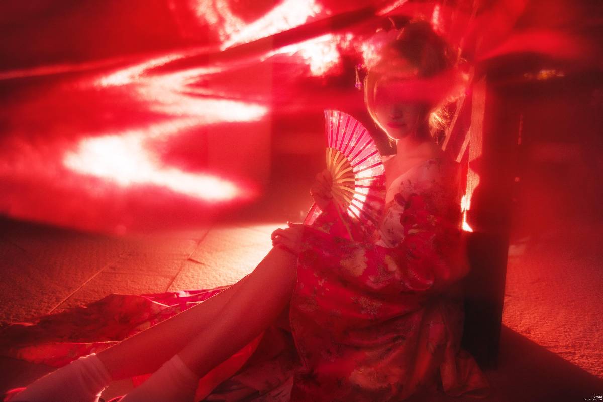 "Vocaloid" Hatsune Mitsune Ringyu menglou ver c o s p l a y