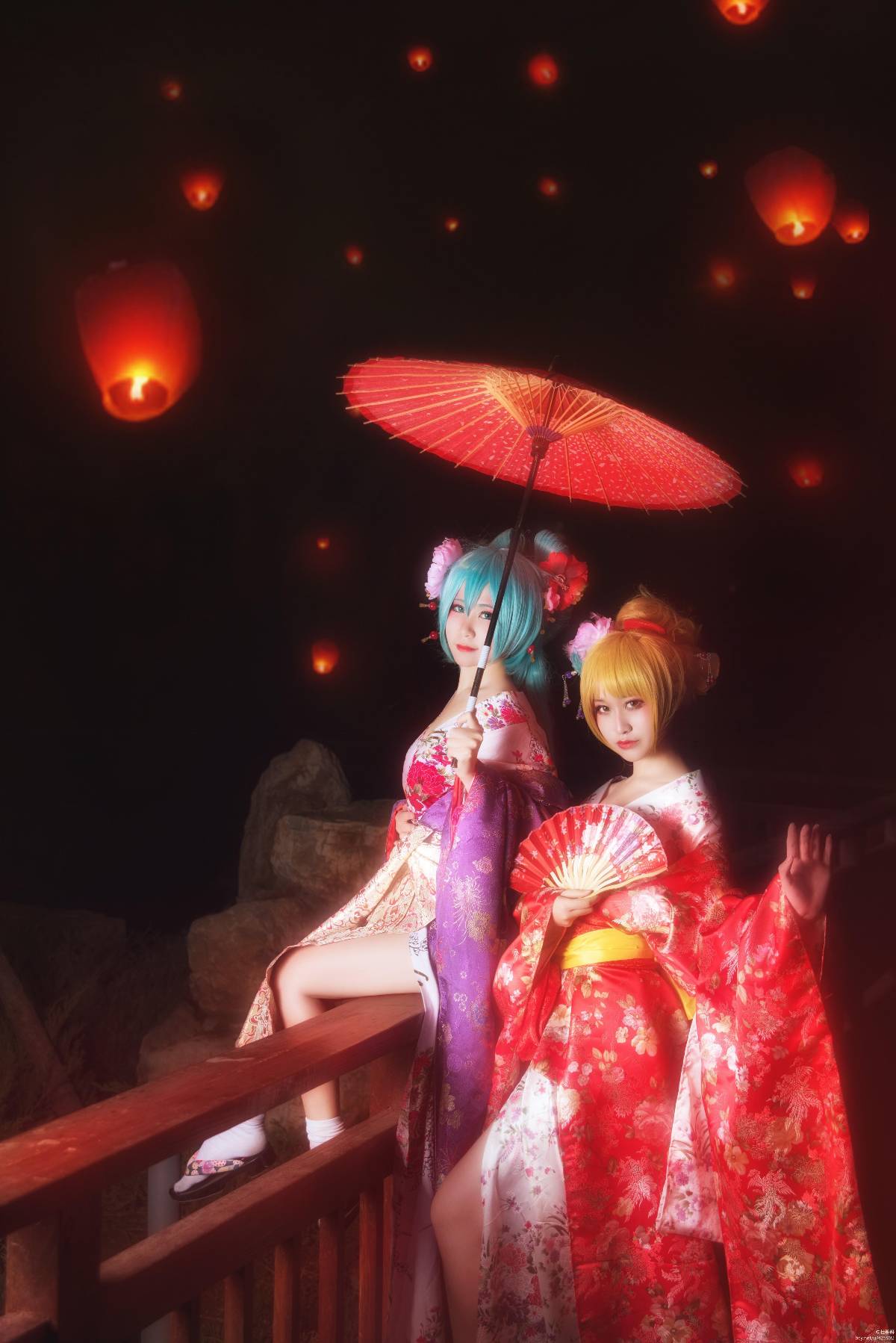 "Vocaloid" Hatsune Mitsune Ringyu menglou ver c o s p l a y