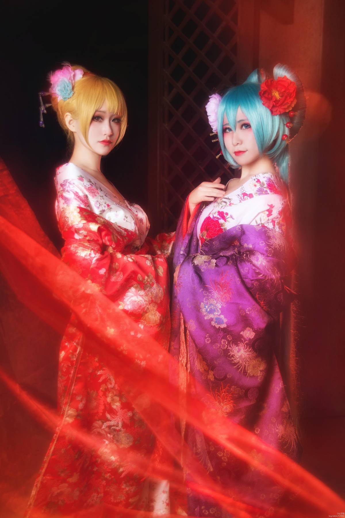 "Vocaloid" Hatsune Mitsune Ringyu menglou ver c o s p l a y