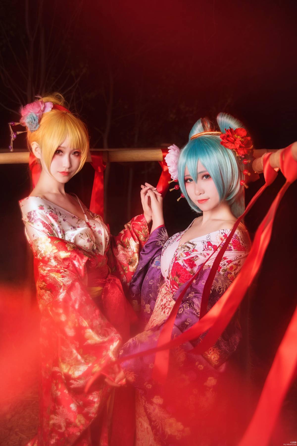 "Vocaloid" Hatsune Mitsune Ringyu menglou ver c o s p l a y