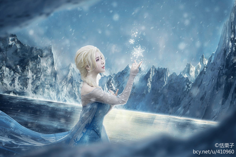 "Frozen" Elsa Princess Dress C o s p l a y