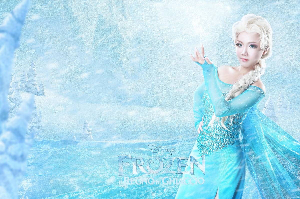 "Frozen" Elsa Princess Dress C o s p l a y