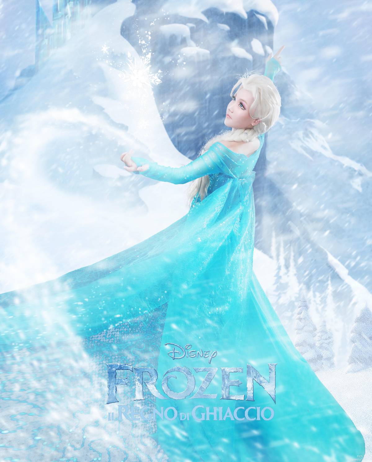 "Frozen" Elsa Princess Dress C o s p l a y