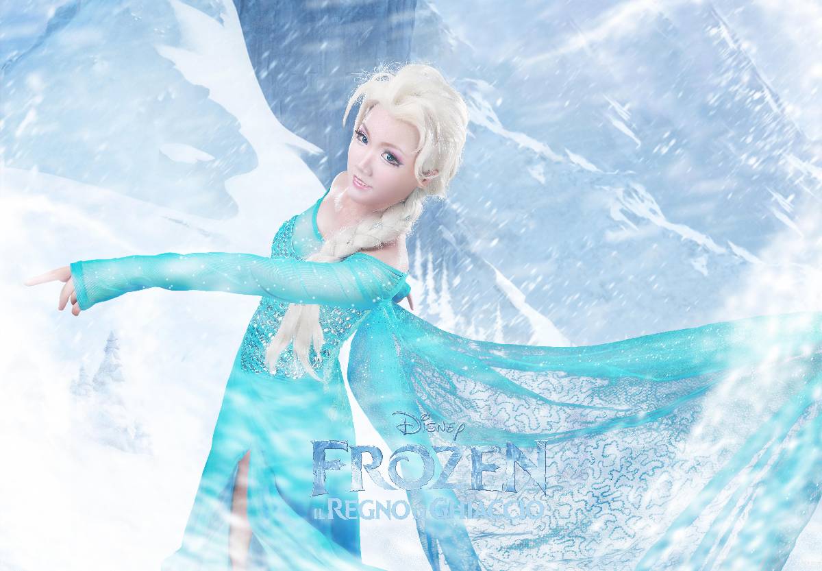 "Frozen" Elsa Princess Dress C o s p l a y