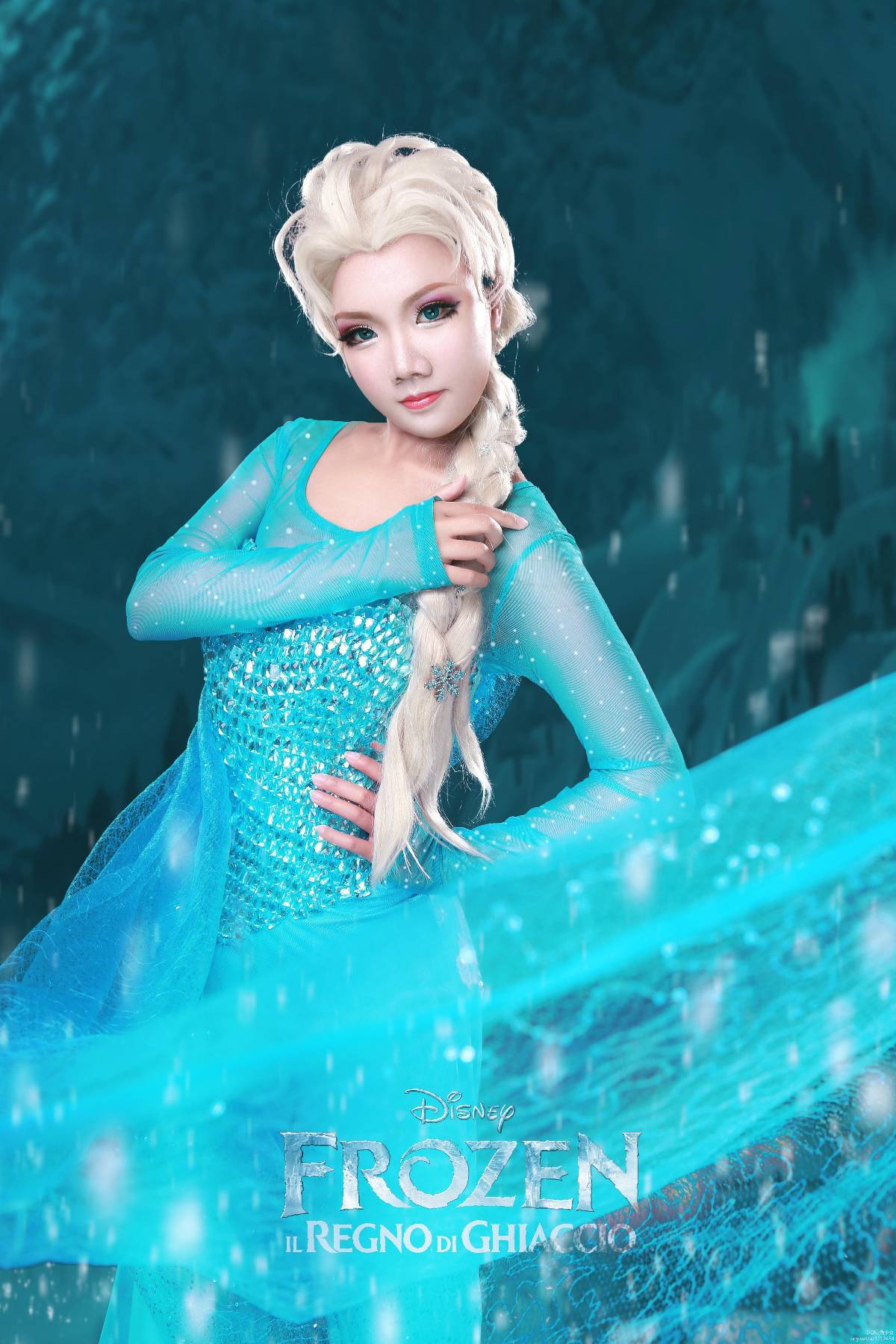 "Frozen" Elsa Princess Dress C o s p l a y