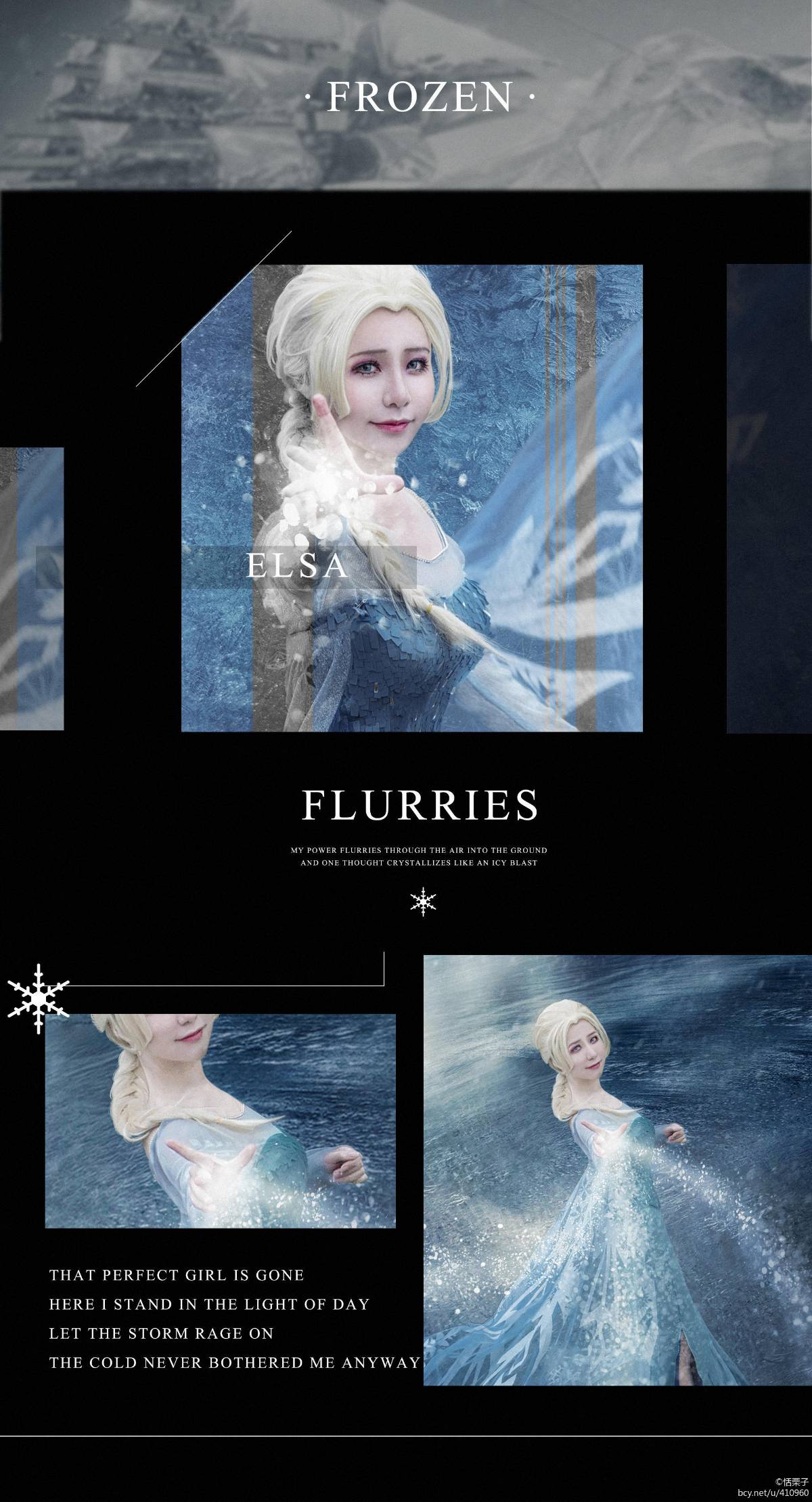 "Frozen" Elsa Princess Dress C o s p l a y