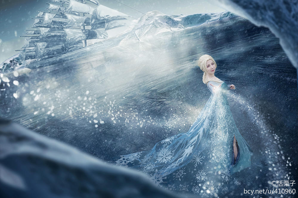 "Frozen" Elsa Princess Dress C o s p l a y