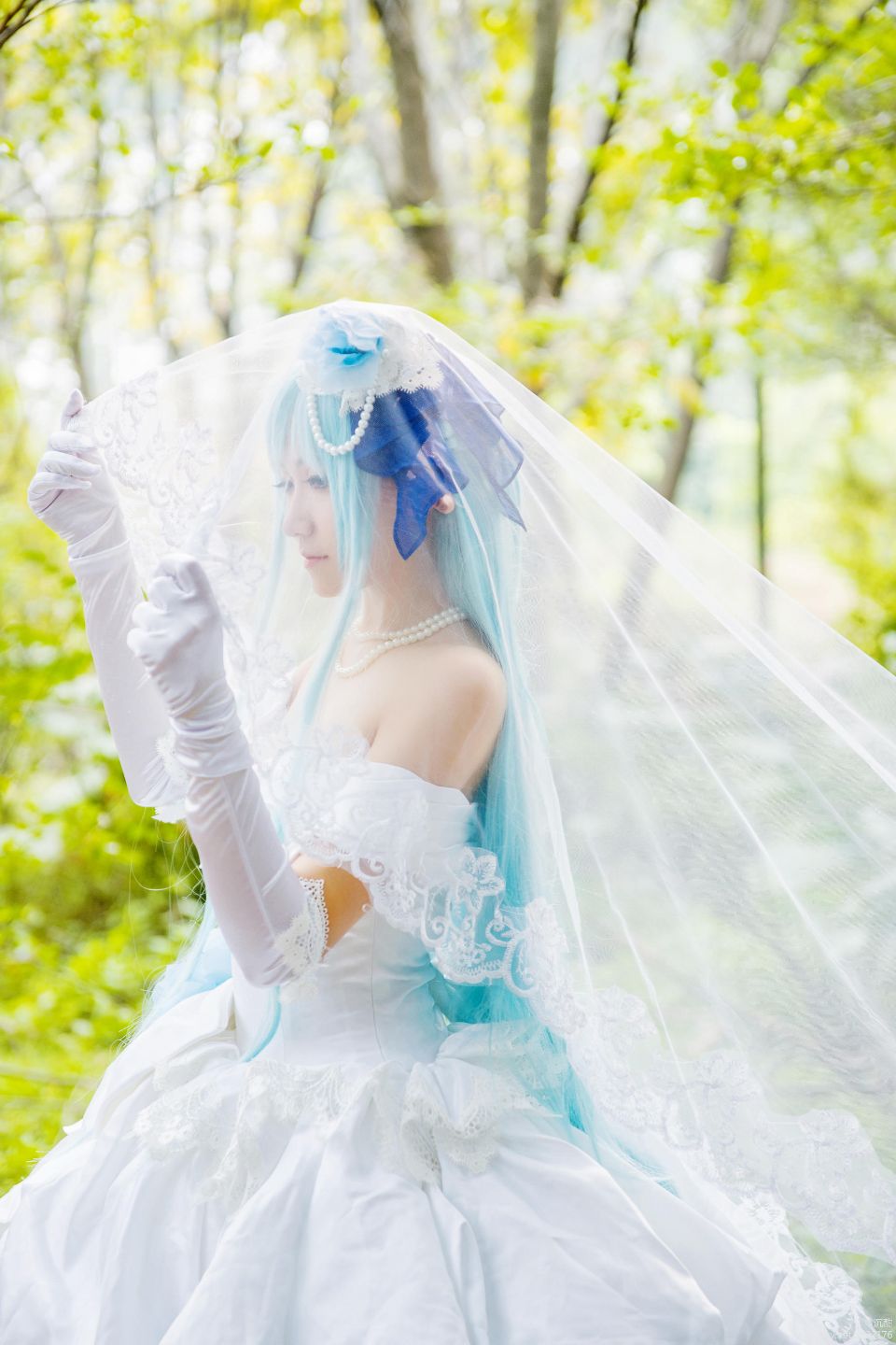 "Arch Art Online" Asuna Alo ELF Váy cưới C O S P L A Y