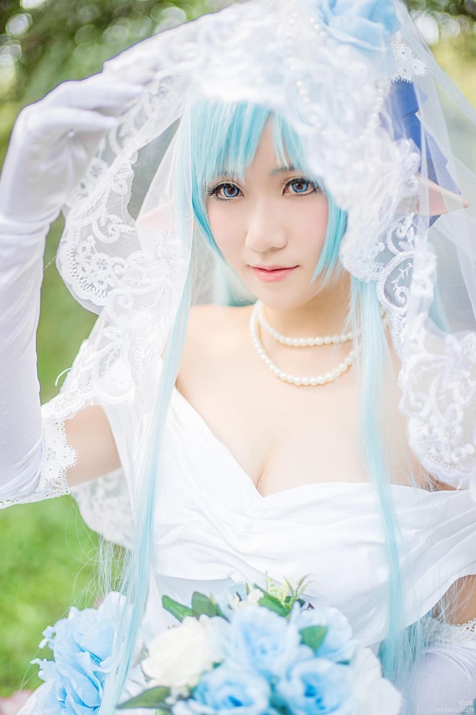 "Arch Art Online" Asuna Alo ELF Váy cưới C O S P L A Y