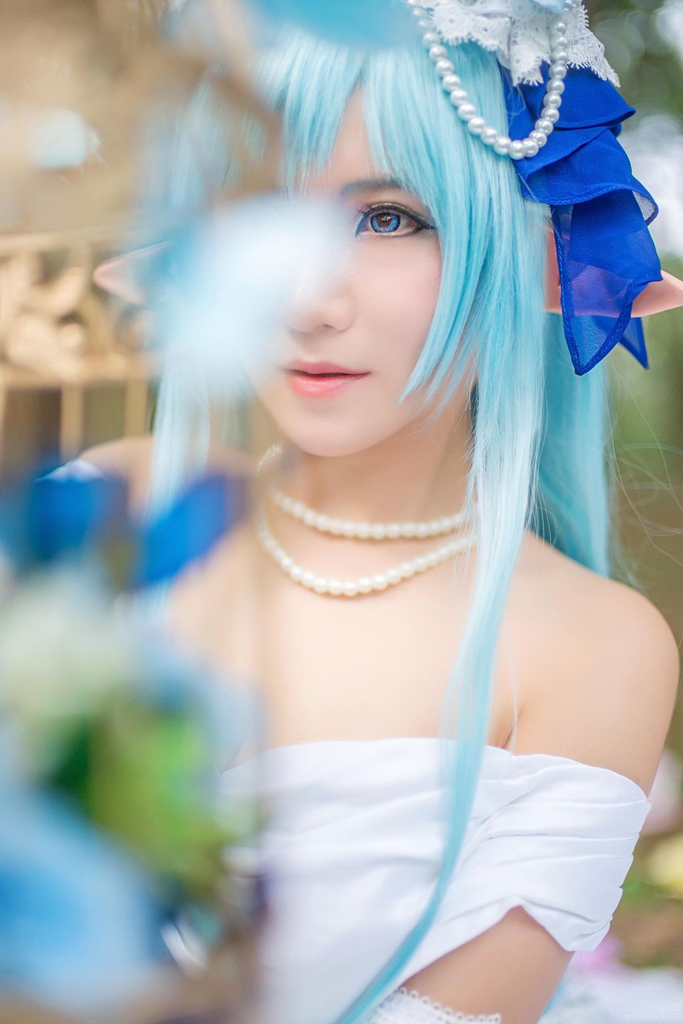 "Arch Art Online" Asuna Alo ELF Váy cưới C O S P L A Y