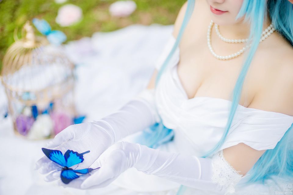 "Arch Art Online" Asuna Alo ELF Váy cưới C O S P L A Y