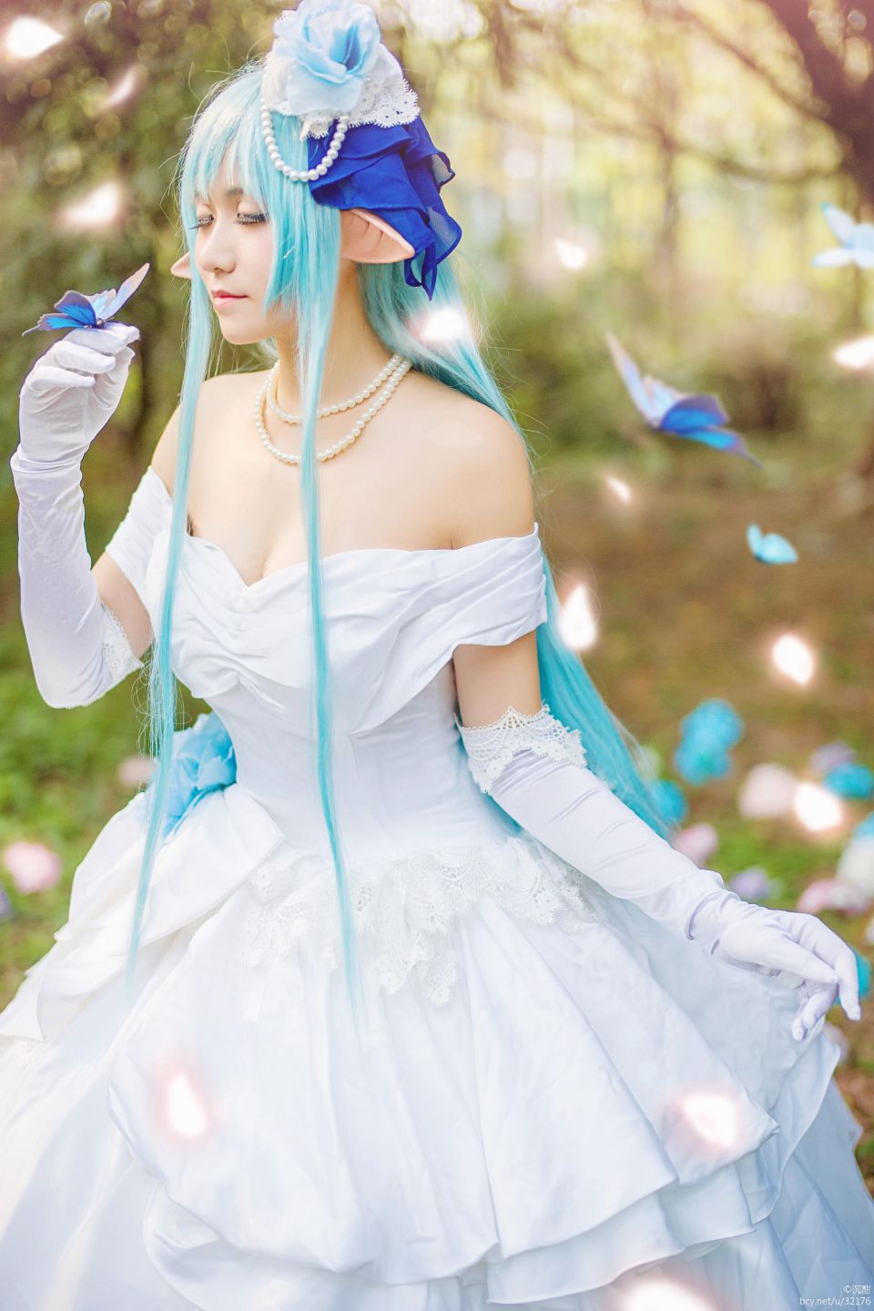 "Arch Art Online" Asuna Alo ELF Váy cưới C O S P L A Y