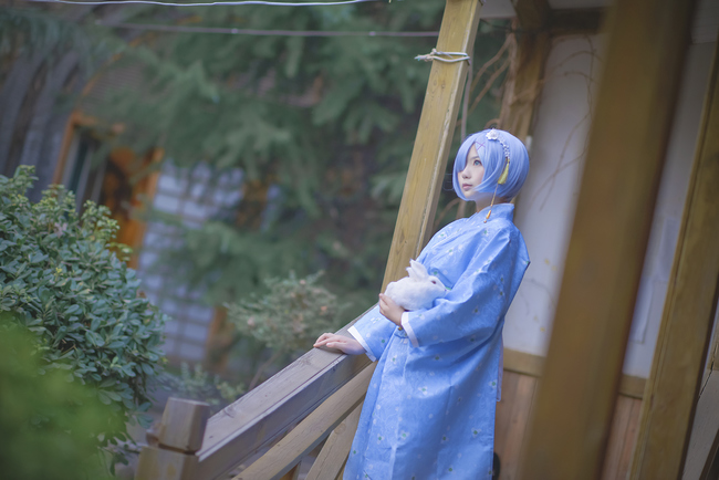 "From SCORE" màu xanh kimono rem c o s p l a y