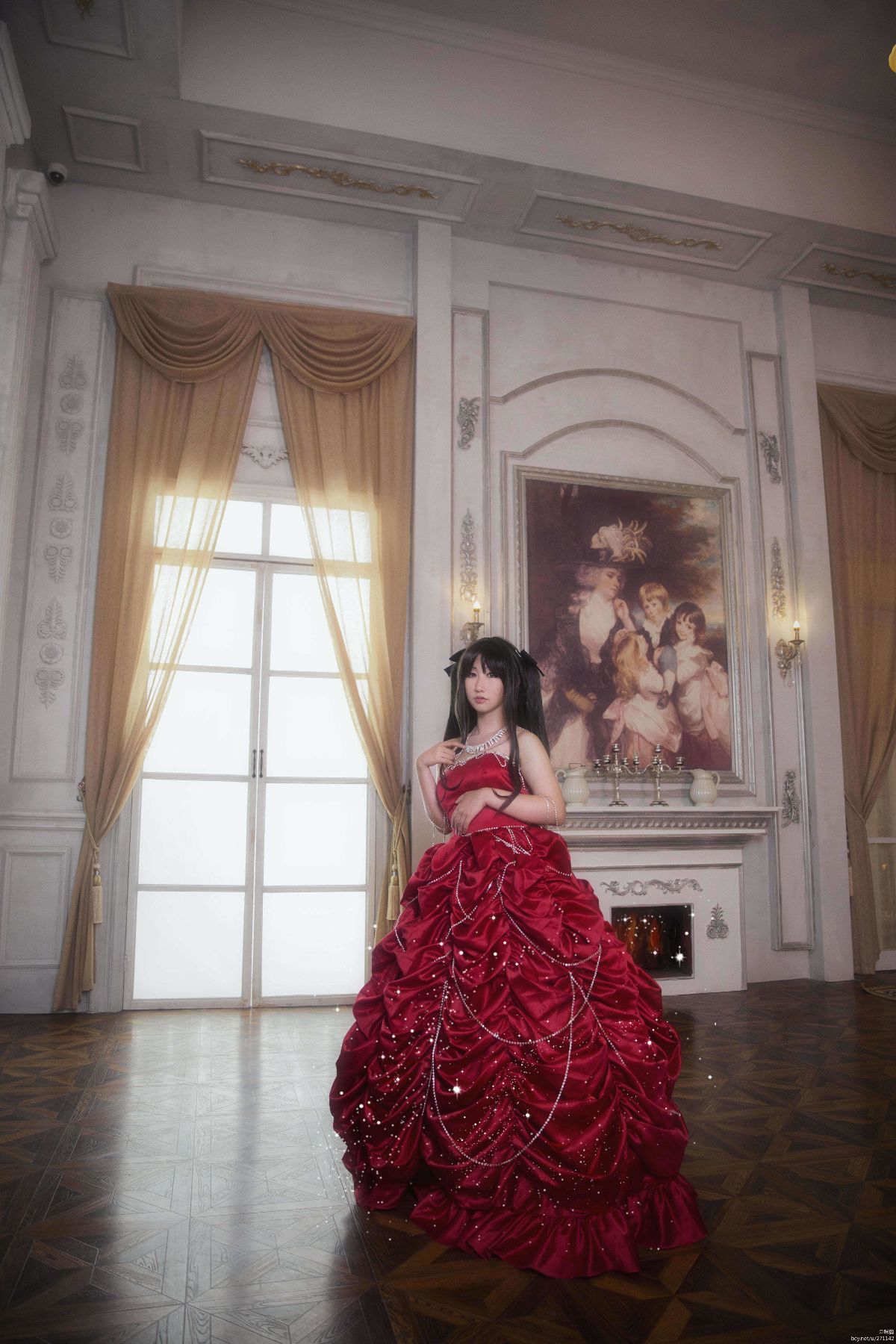 "Fate Stay Night" váy kỷ niệm 10 năm của Tosaka Rin.ver c o s p l a y