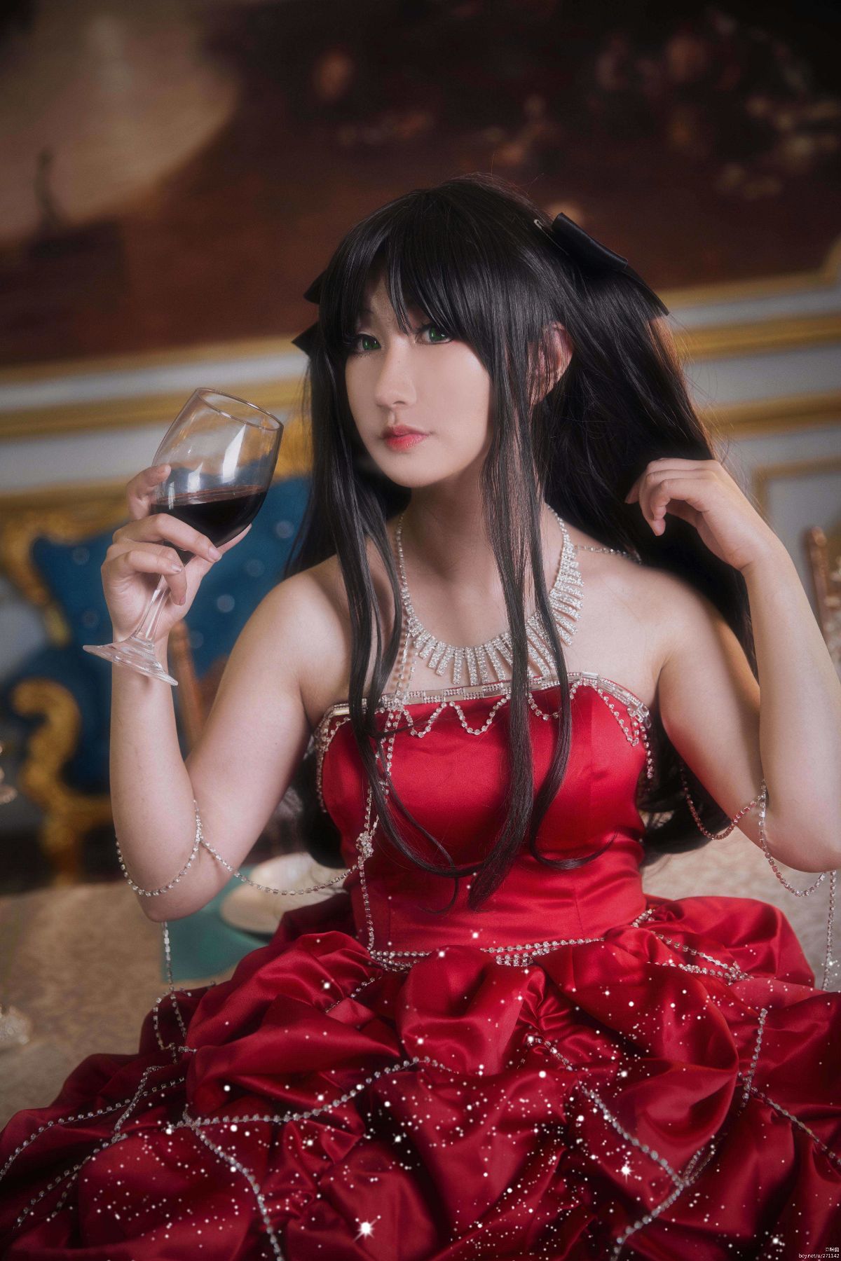 "Fate Stay Night" váy kỷ niệm 10 năm của Tosaka Rin.ver c o s p l a y