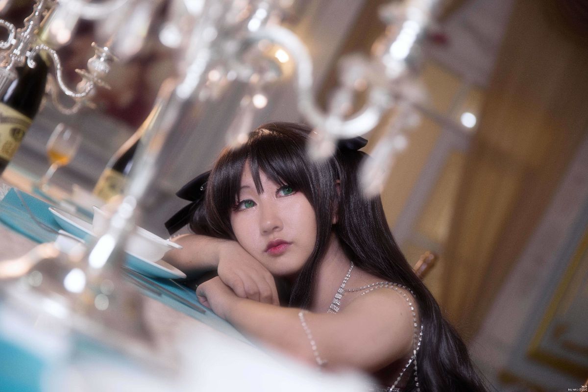 "Fate Stay Night" váy kỷ niệm 10 năm của Tosaka Rin.ver c o s p l a y