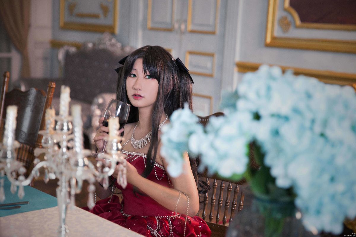 "Fate Stay Night" váy kỷ niệm 10 năm của Tosaka Rin.ver c o s p l a y