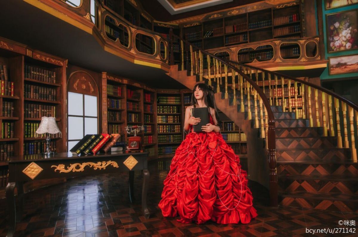 "Fate Stay Night" váy kỷ niệm 10 năm của Tosaka Rin.ver c o s p l a y