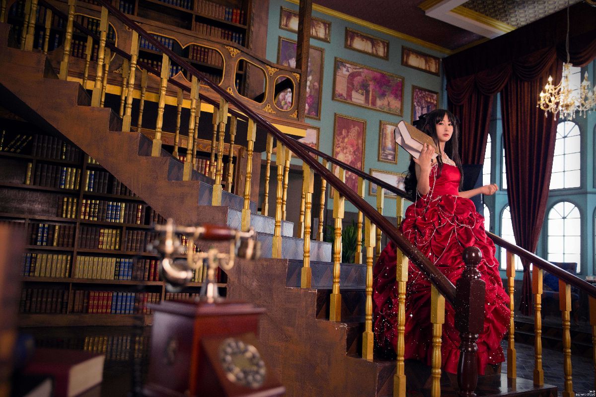 "Fate Stay Night" váy kỷ niệm 10 năm của Tosaka Rin.ver c o s p l a y