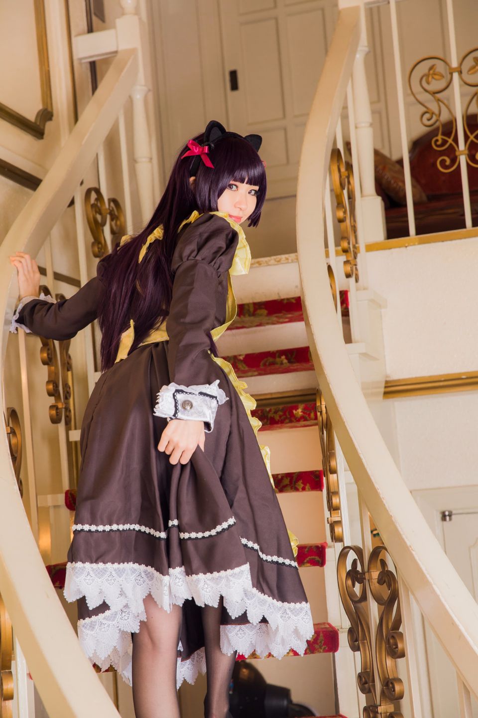 Mèo đen thay quần áo