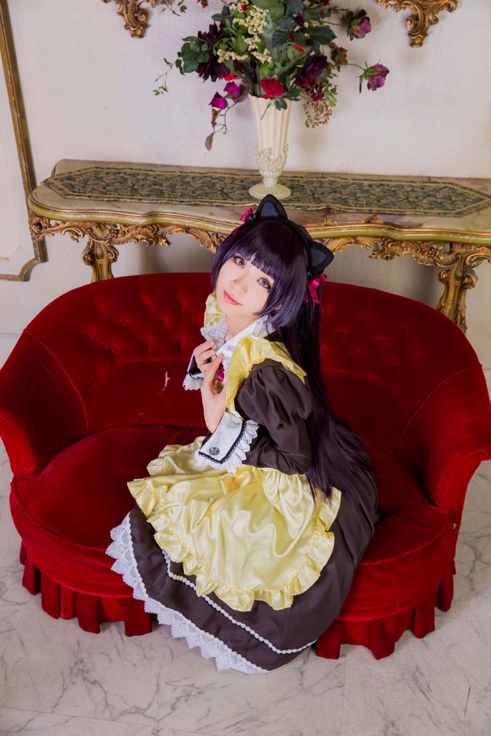 Mèo đen thay quần áo