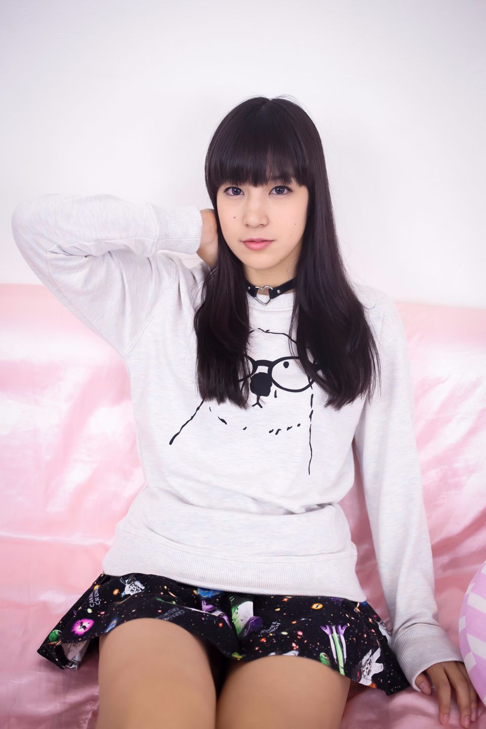 Tóc đen thẳng cạo lớp xinh đẹp lớp sakuya