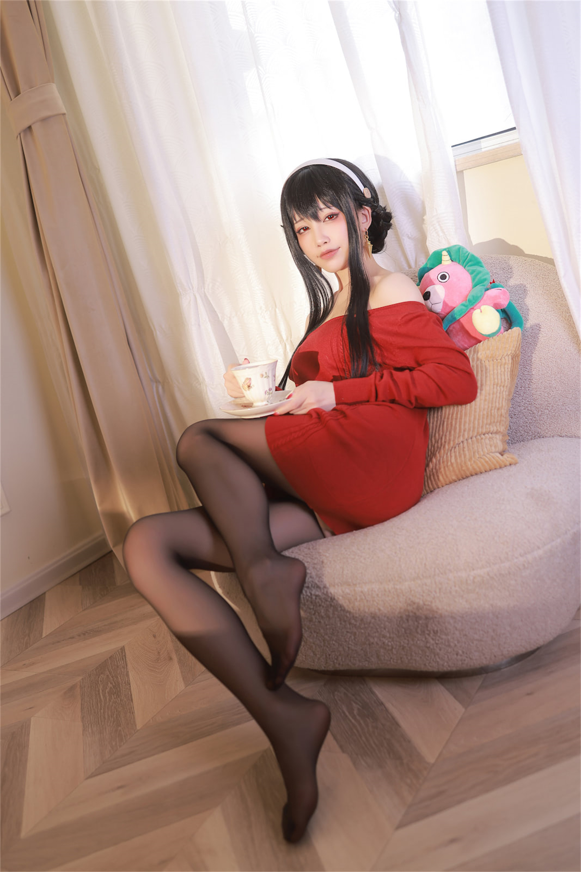 130 Shui Miao Aqua-Áo len màu đỏ Yoel