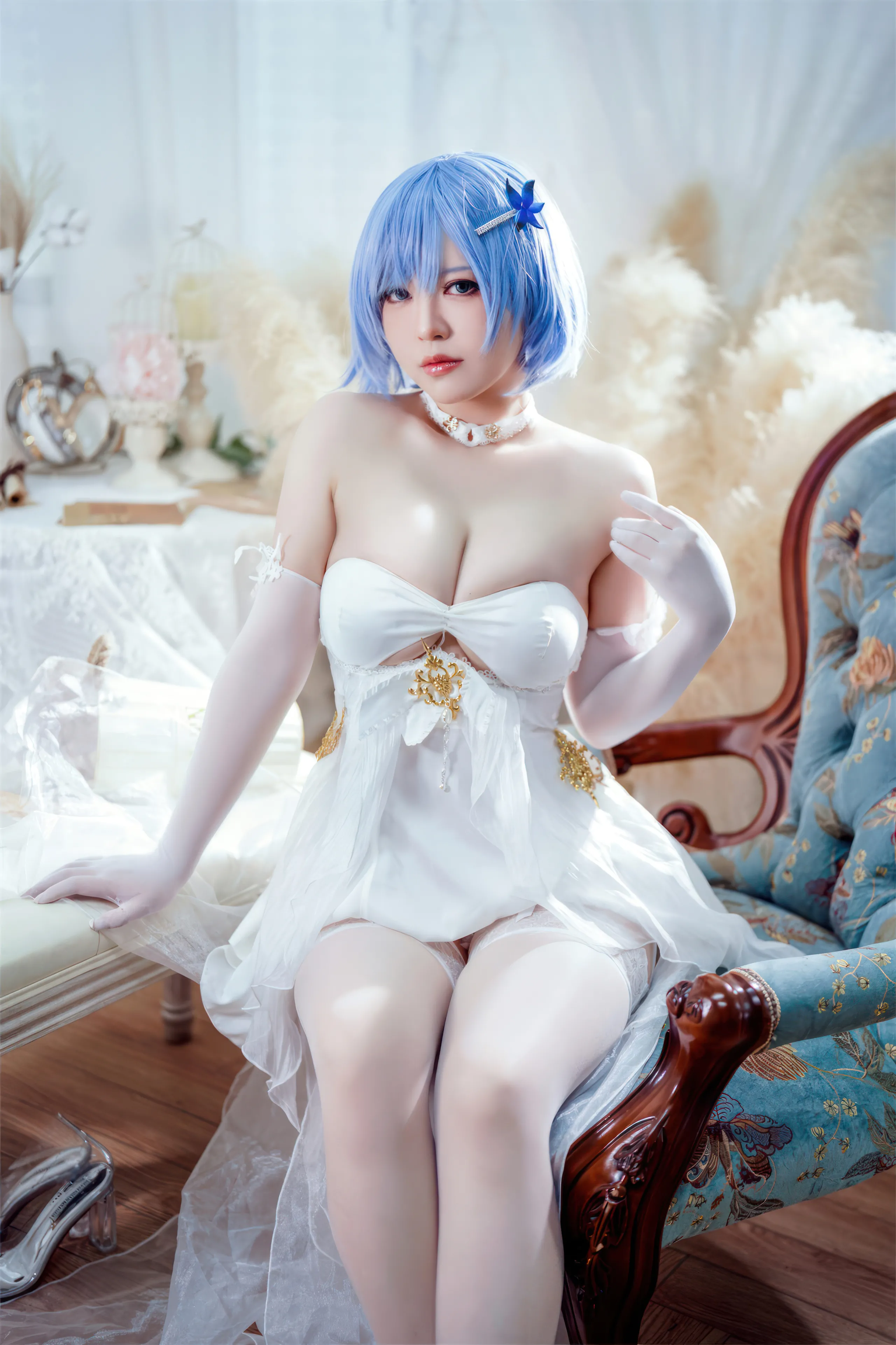 Half-Half-School-Azur Blue Route Melody của chiếc váy kỵ binh trắng