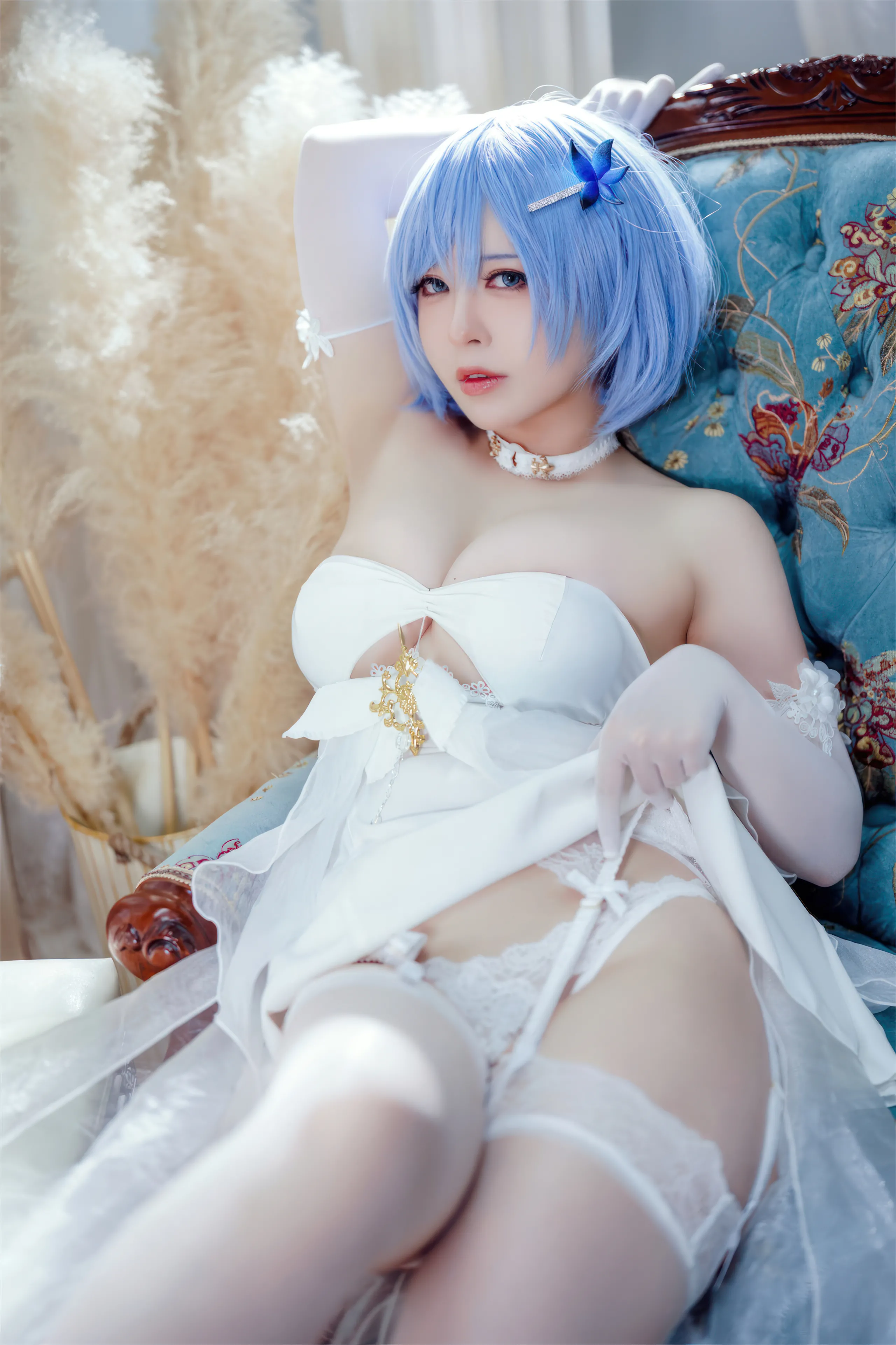 Half-Half-School-Azur Blue Route Melody của chiếc váy kỵ binh trắng