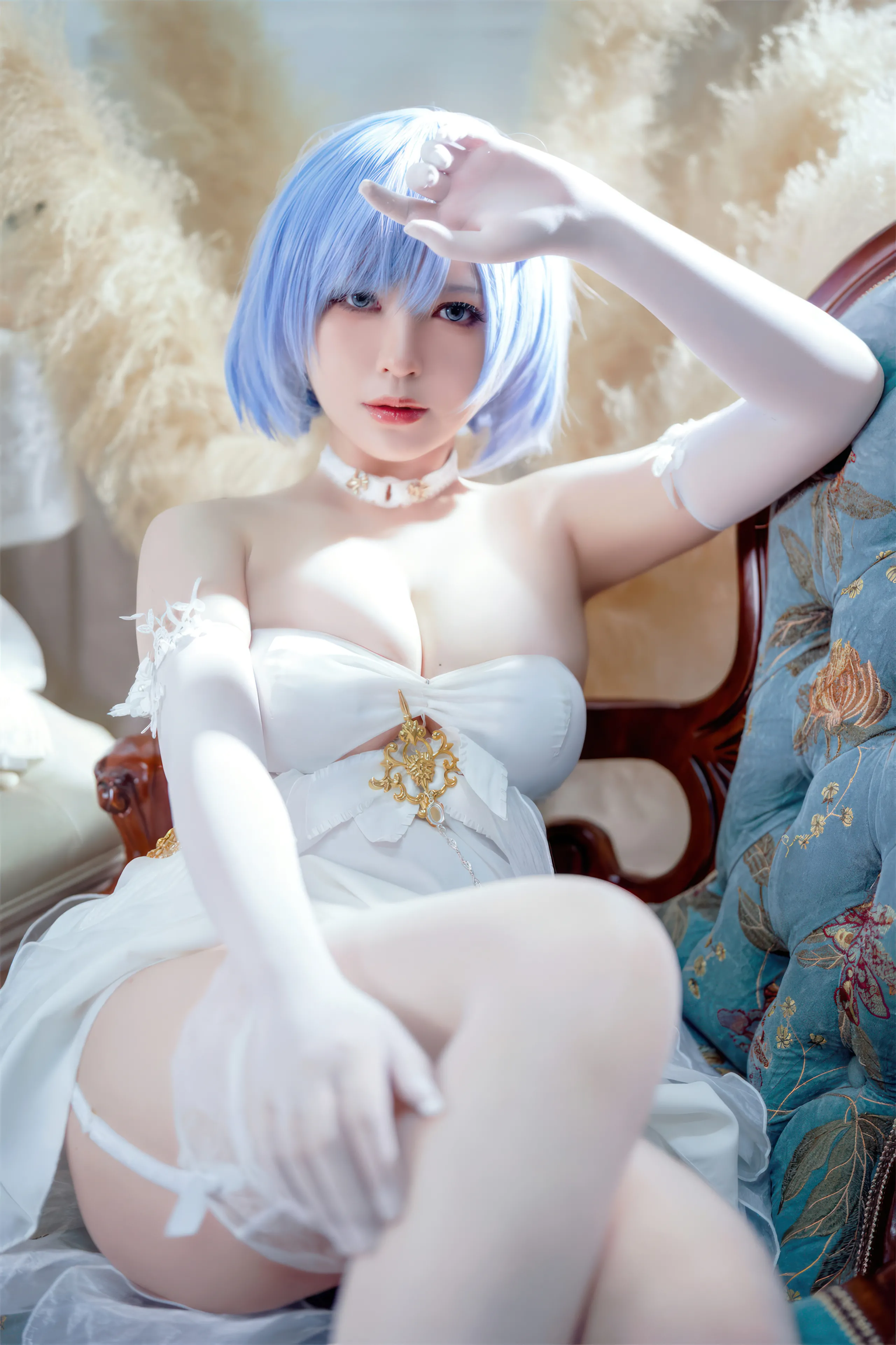 Half-Half-School-Azur Blue Route Melody của chiếc váy kỵ binh trắng