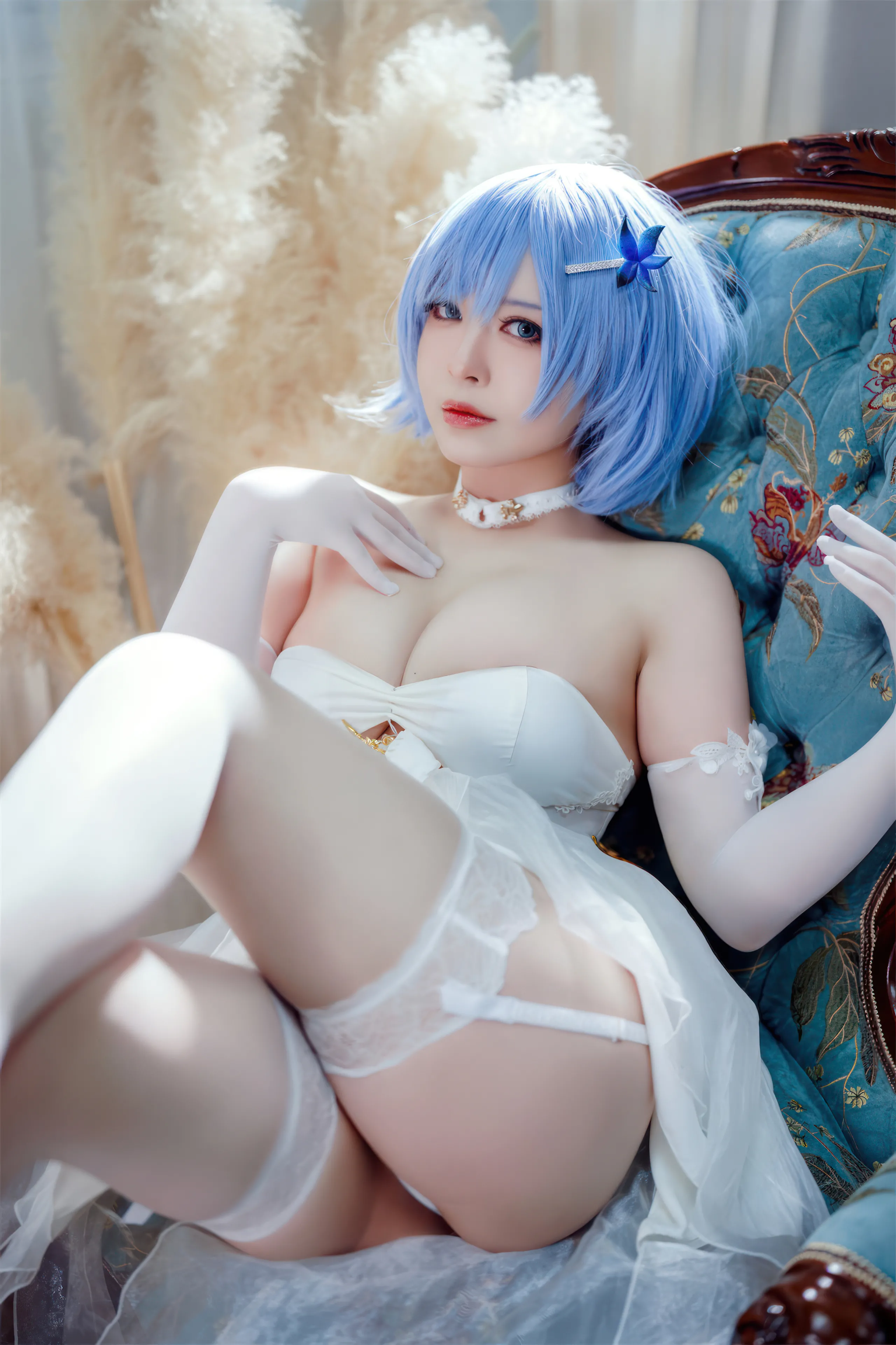 Half-Half-School-Azur Blue Route Melody của chiếc váy kỵ binh trắng