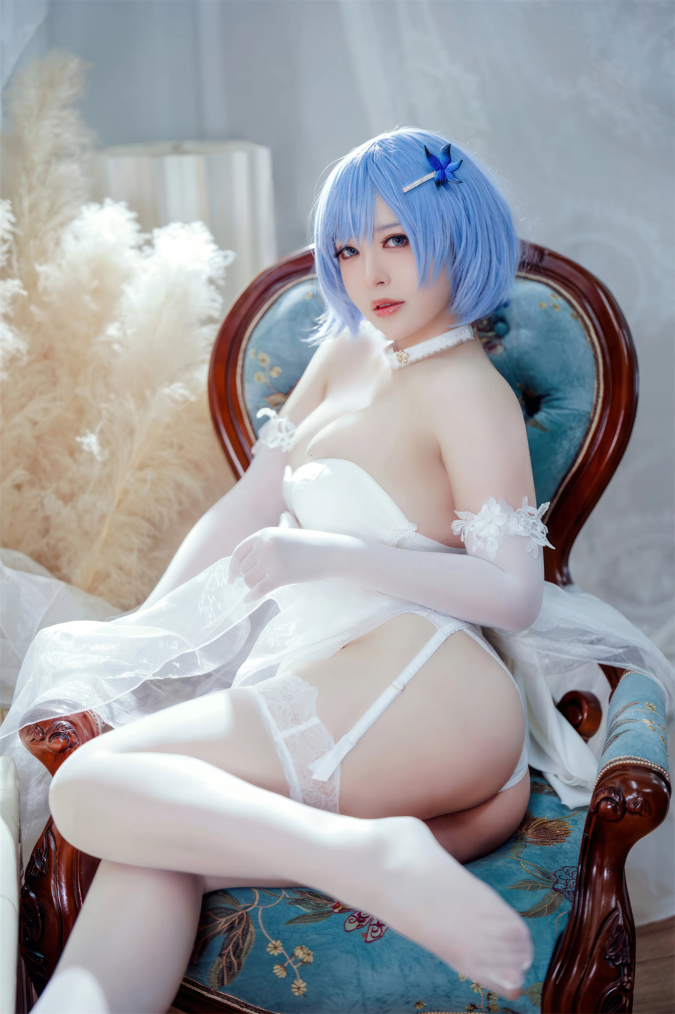 Half-Half-School-Azur Blue Route Melody của chiếc váy kỵ binh trắng