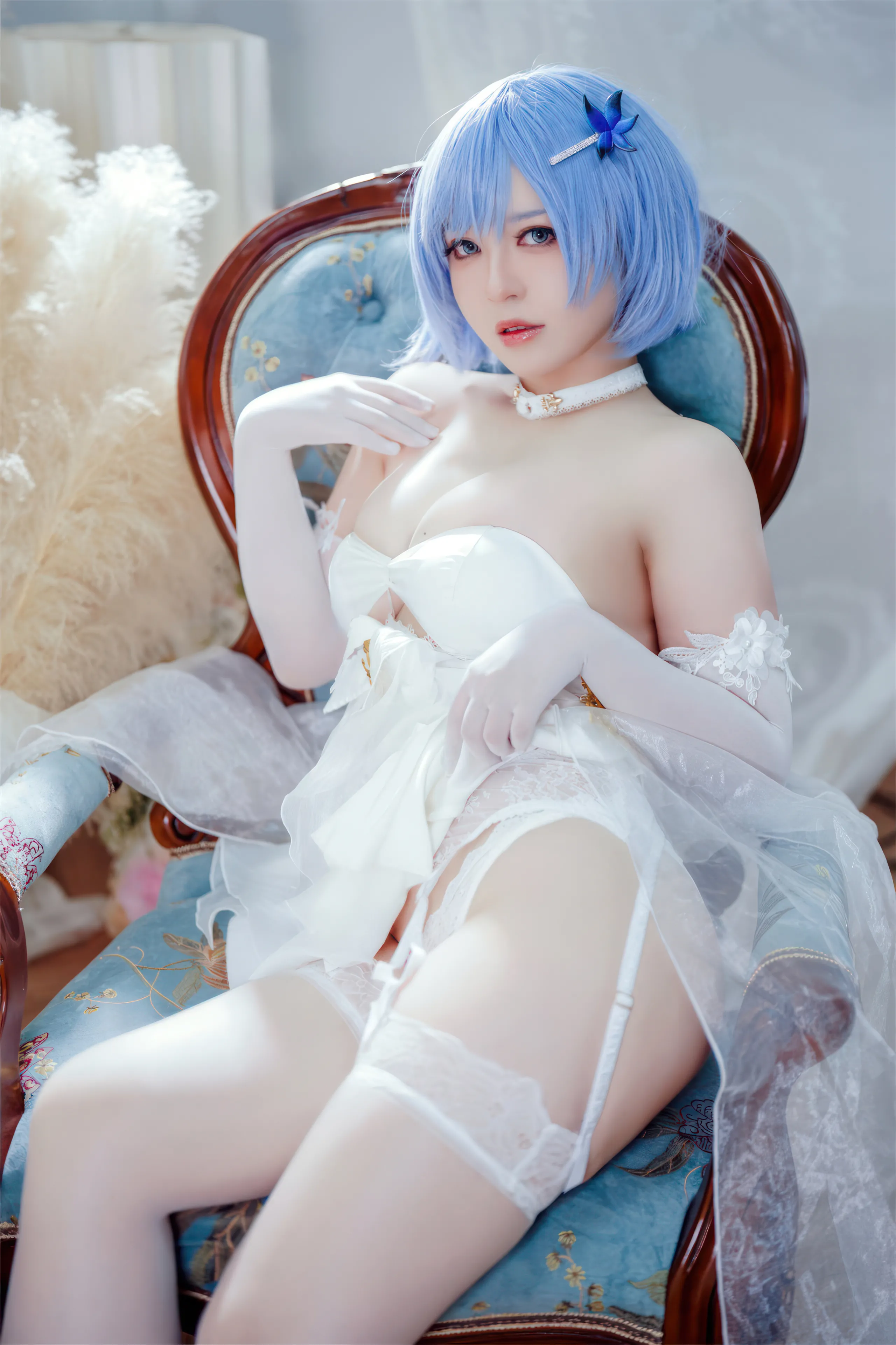 Half-Half-School-Azur Blue Route Melody của chiếc váy kỵ binh trắng