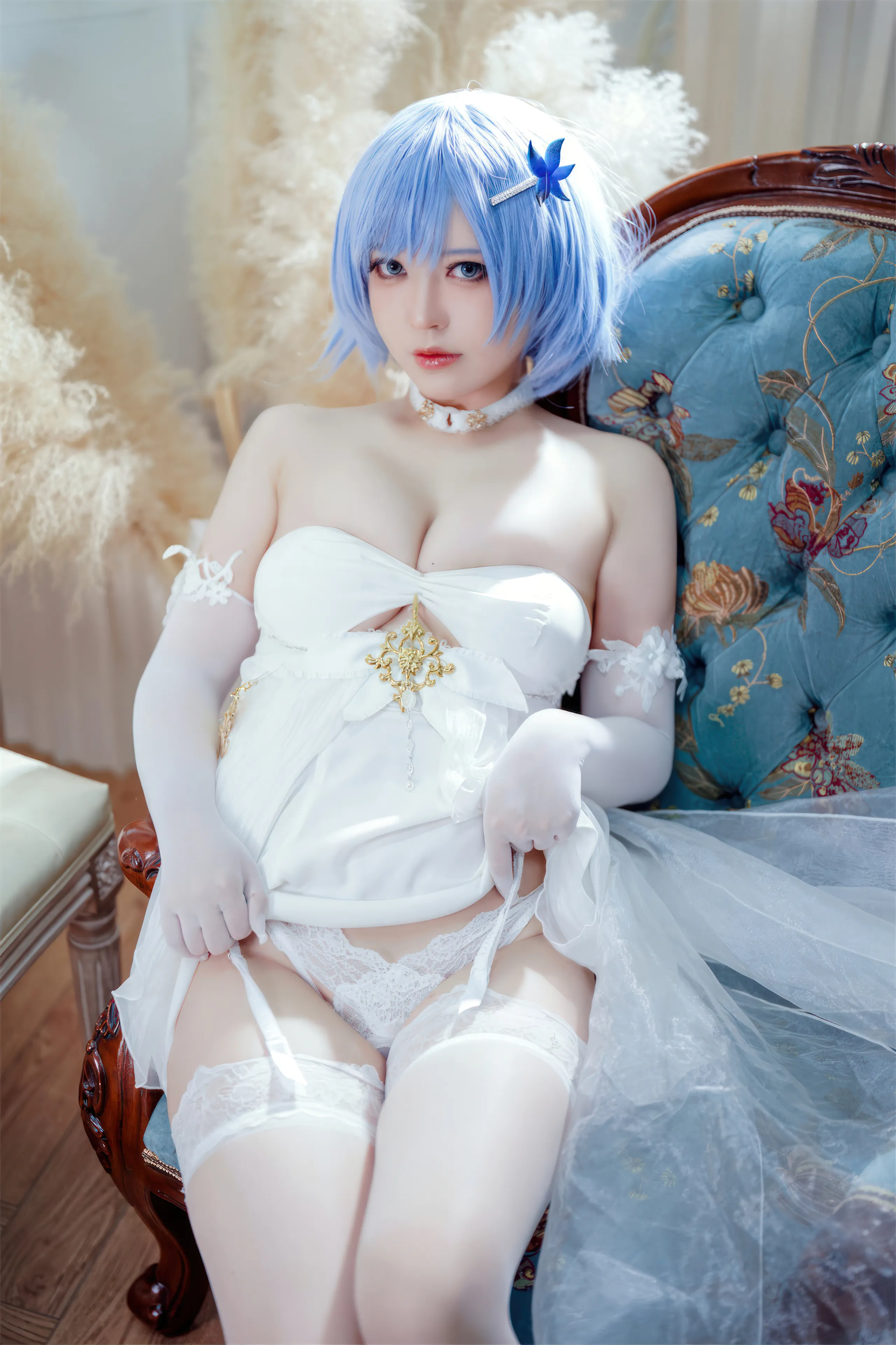 Half-Half-School-Azur Blue Route Melody của chiếc váy kỵ binh trắng