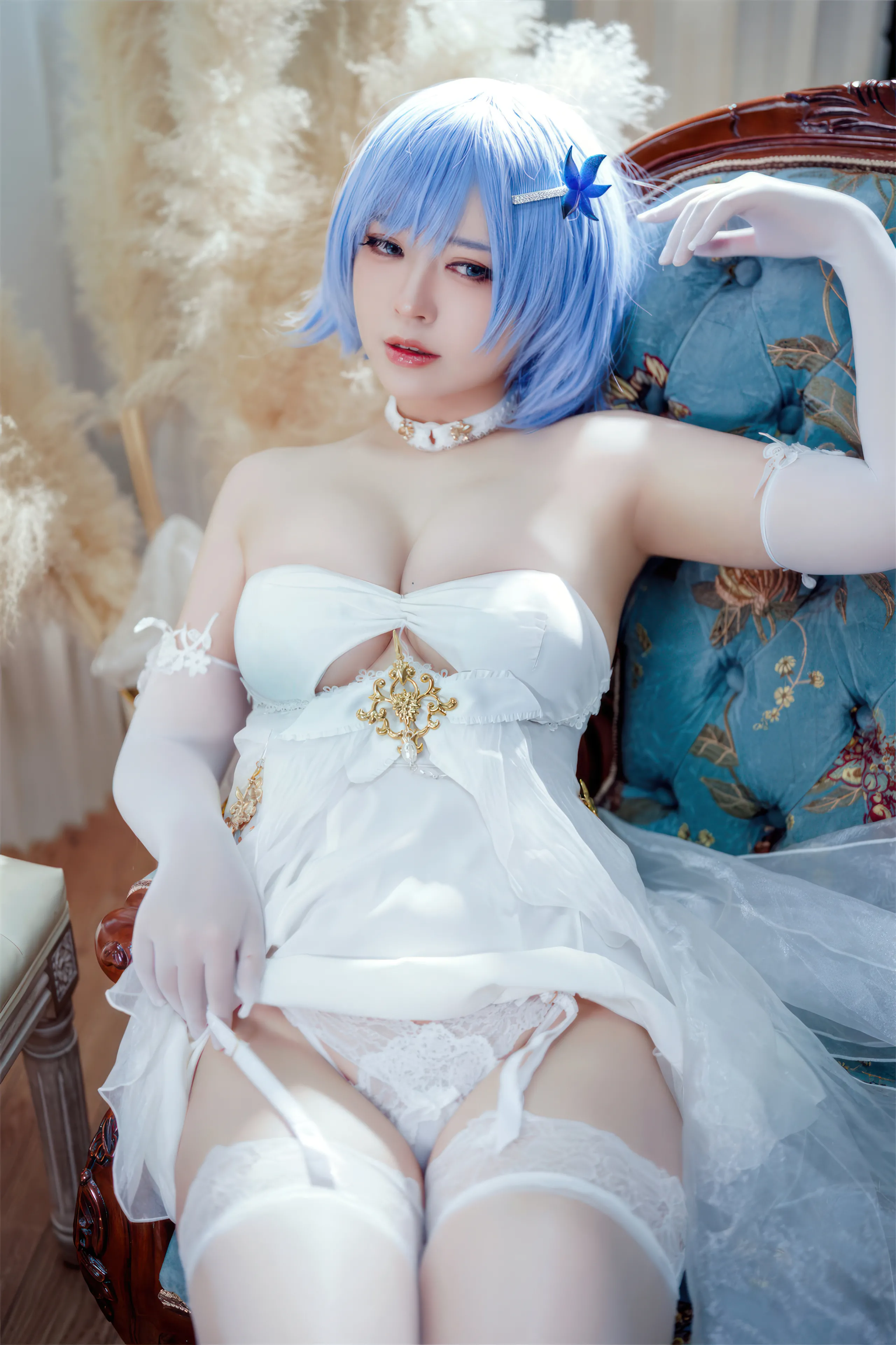 Half-Half-School-Azur Blue Route Melody của chiếc váy kỵ binh trắng