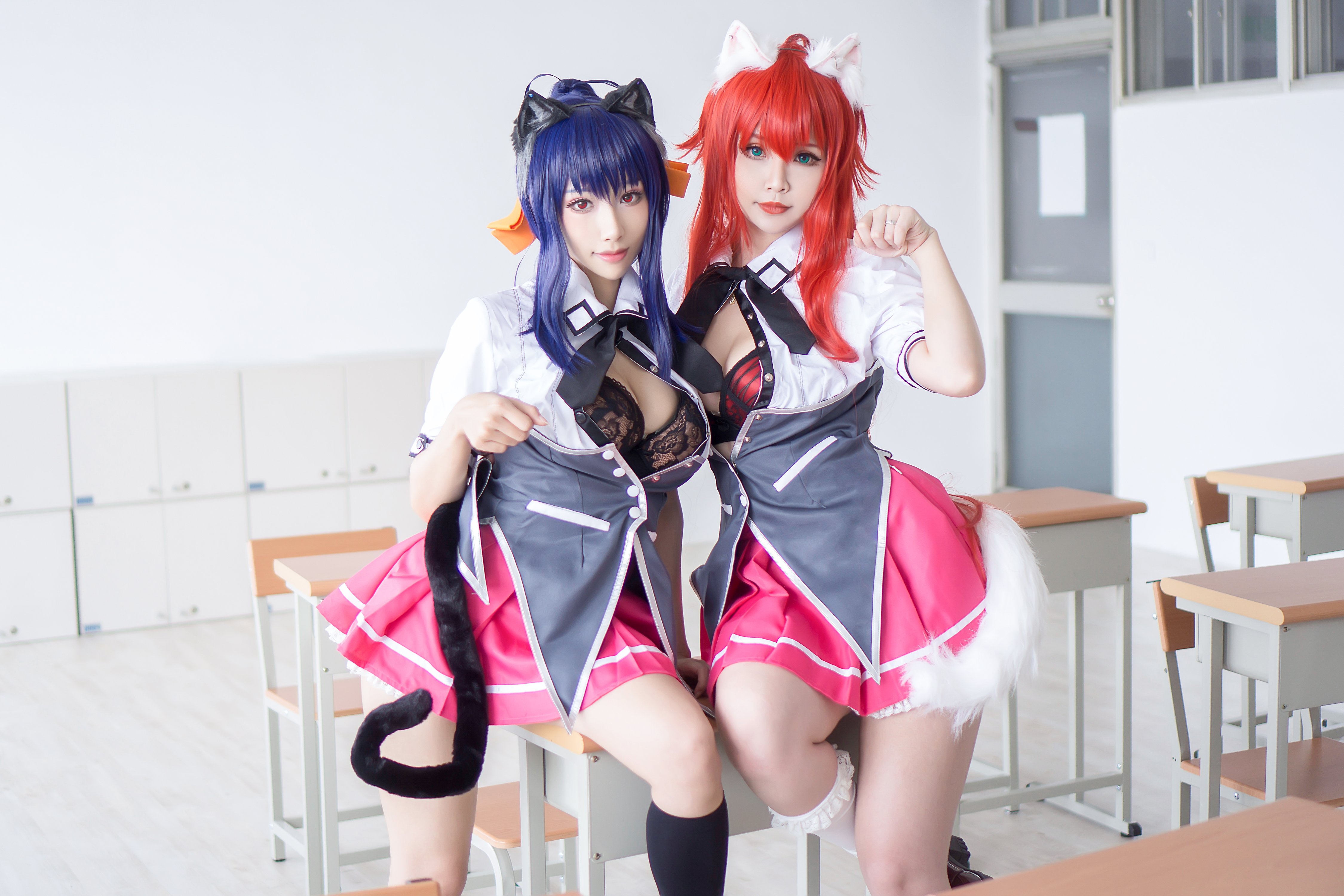 Hana Bunny & Hane Ame Rainwaves - DXD Rias+Akeno