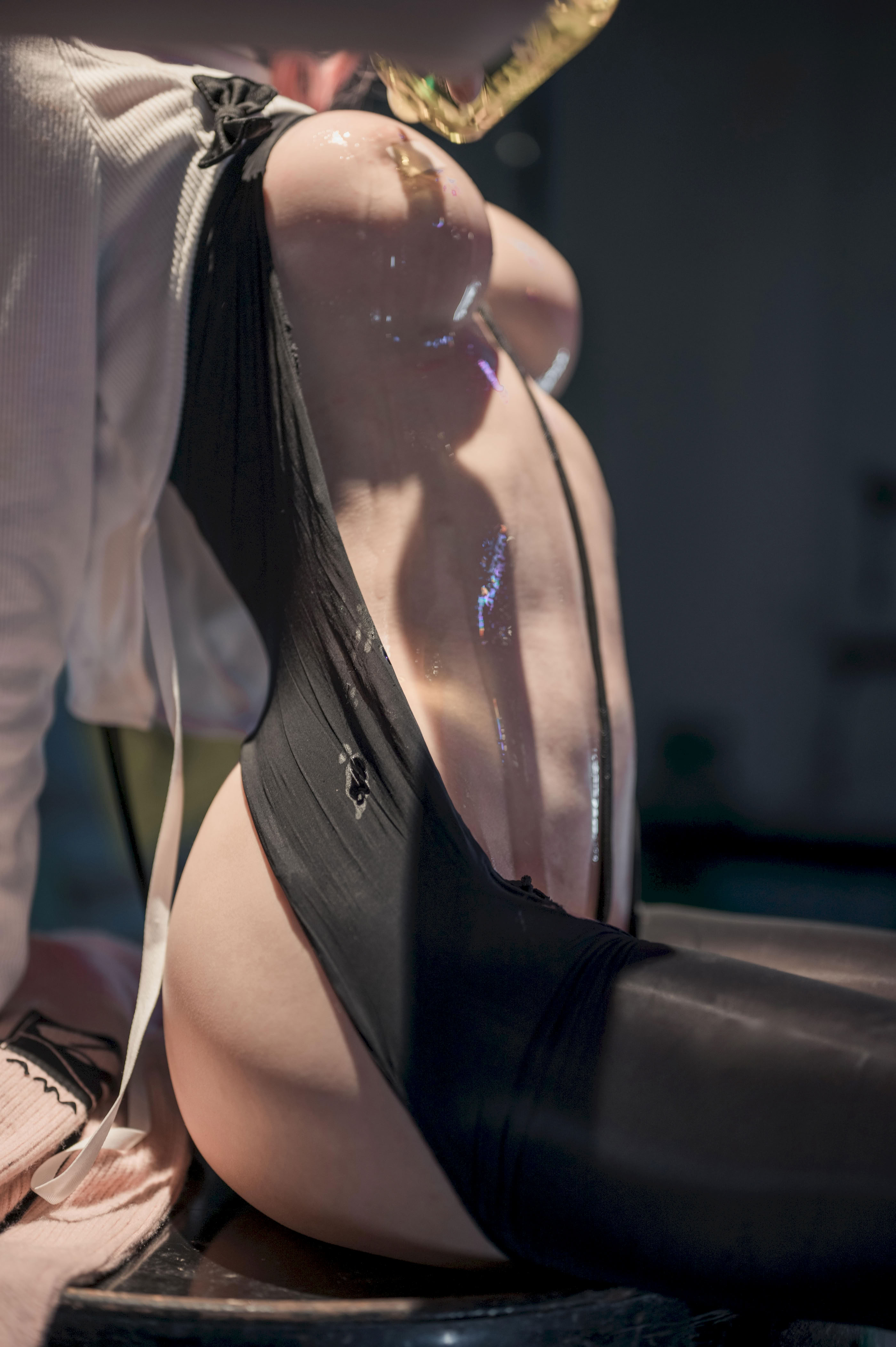 Trứng của bạn - Tóc màu hồng Katina phía trước xen kẽ