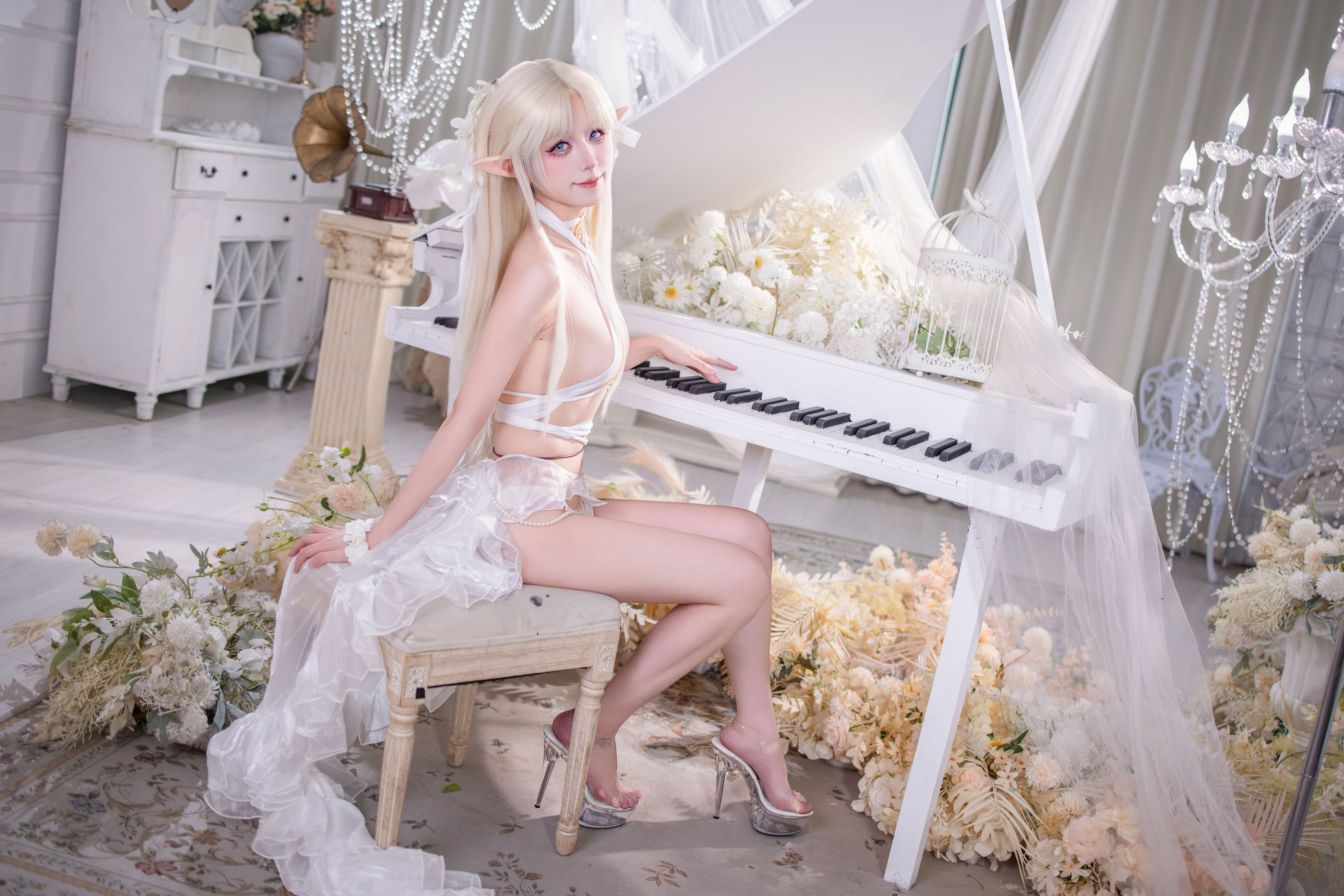 Fusu gỗ đôi - Azur Lane Brest White Angel